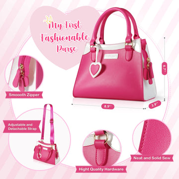 Shemira Play Purse for Girls, Toddler Toy Purse with Accessories, Ages 3-8, Model SH-PURSE2022, Perfect Gift for Little Princesses