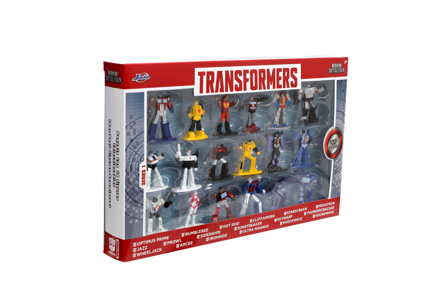 Jada Toys Transformers Nano METALFIGS 18 Pack - Multi-color Metal Collectibles, Model JNF33452