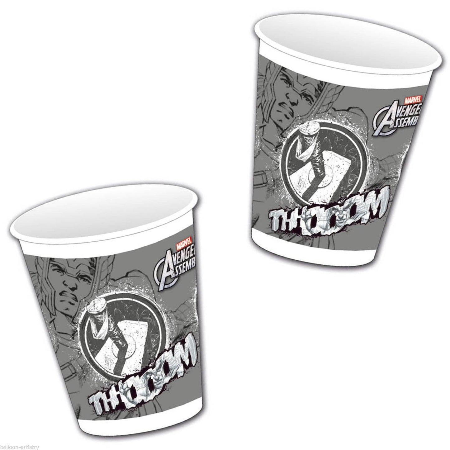 Avengers Assemble Teens Thor Plastic Party Cups x 8 by The Avengers