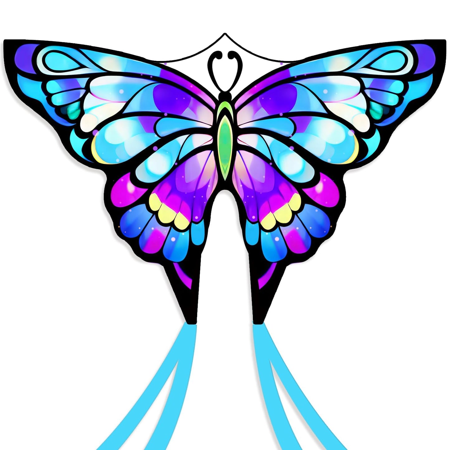 Simxkai Butterfly Kite For Kids & Adults, Easy To Fly Big Kite For Beginners Purple