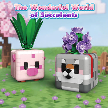 LGMCFTOY Botanicals Flowers Building Blocks Toys for Kids - Boys Girls mature-themed Desk and Room Decor Displays - Christmas Stocking Stuffers and Birthday Gifts