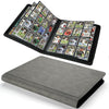 Arkeiliy enhanced Ringless Trading Card Binder - 1024 Capacity 16 Side-Loading Pockets per Page Archival Quality Protection & Anti-Slip Spine for TCG MTG Sports Cards (Gray)