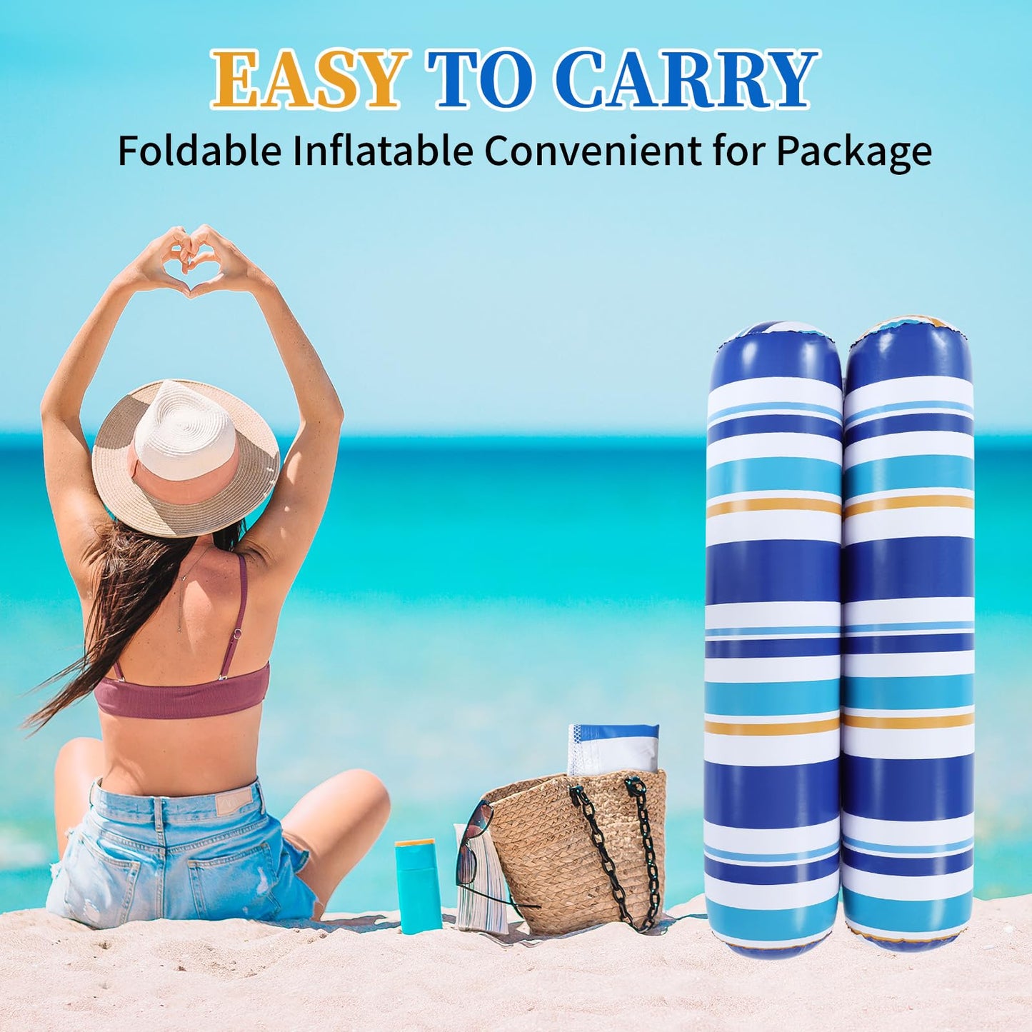 Pool Floats Adult - 2 Pack Inflatable Pool Floats Hammock, Multi-Purpose 4-In-1Pool Floats For Adults, Swimming Pool Water Hammo