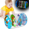 Crawling & Walking Baby Toys 6-12 Months Glowing Jumbo Inflatable Rolling Infant Toy 8 9 12-18 Month Old Tummy Time Sensory Development Light Up Toys For 1 2 Year Old Boy Girl Christmas Birthday Gifts