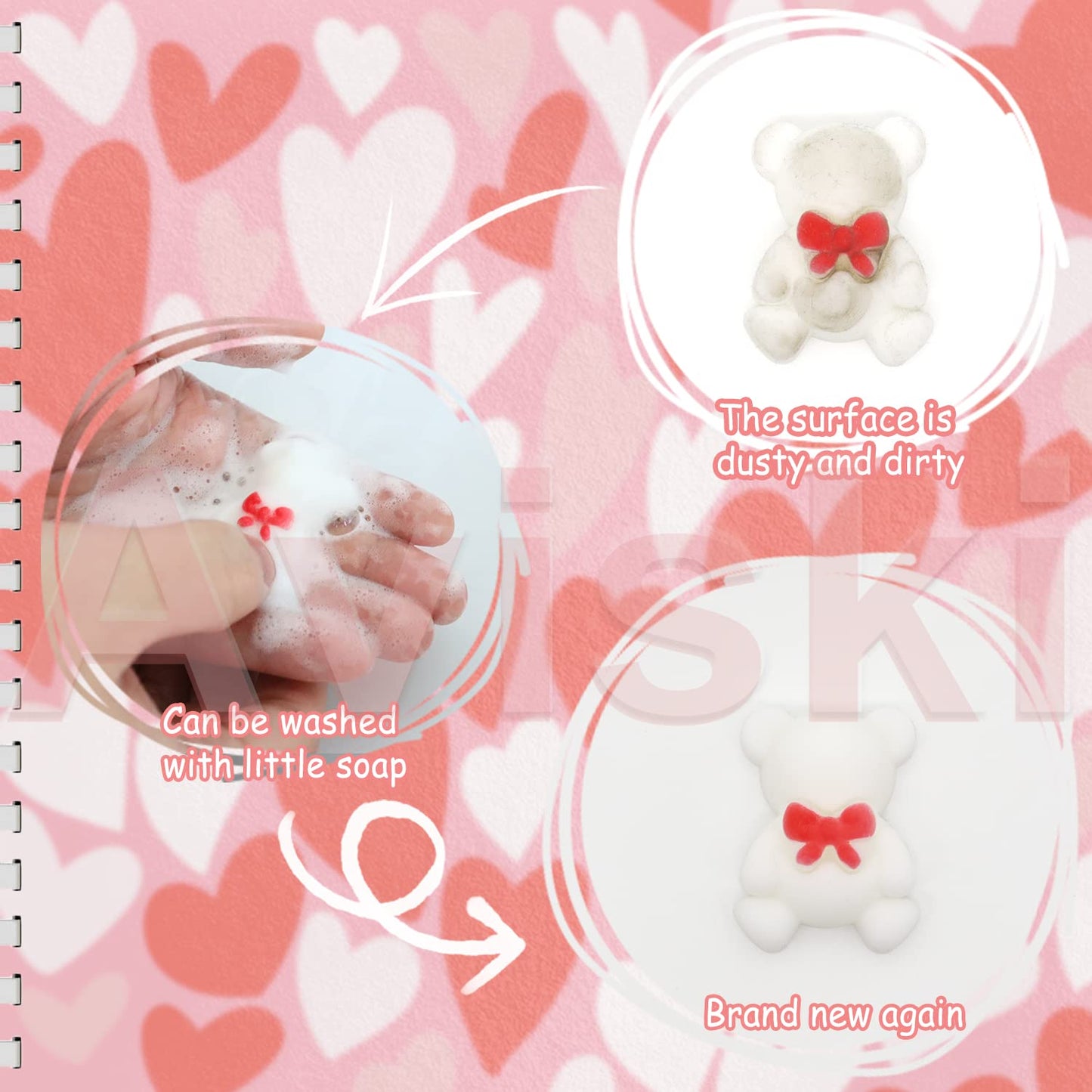 100Pcs Valentines Day Mochi Squishy Toys, Mini Kawaii Squishies Soft Fidget Toys Stress Squeeze Toys Party Bags Filler, Small Stocking Stuffers For Classroom Prizes Boys Girls Birthday Exchange Gifts