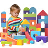 Set Of 34 Jumbo Large Foam Blocks For Toddlers - Stacking Soft Blocks For Kids With Shapes & Colors Learning - Construction Buil