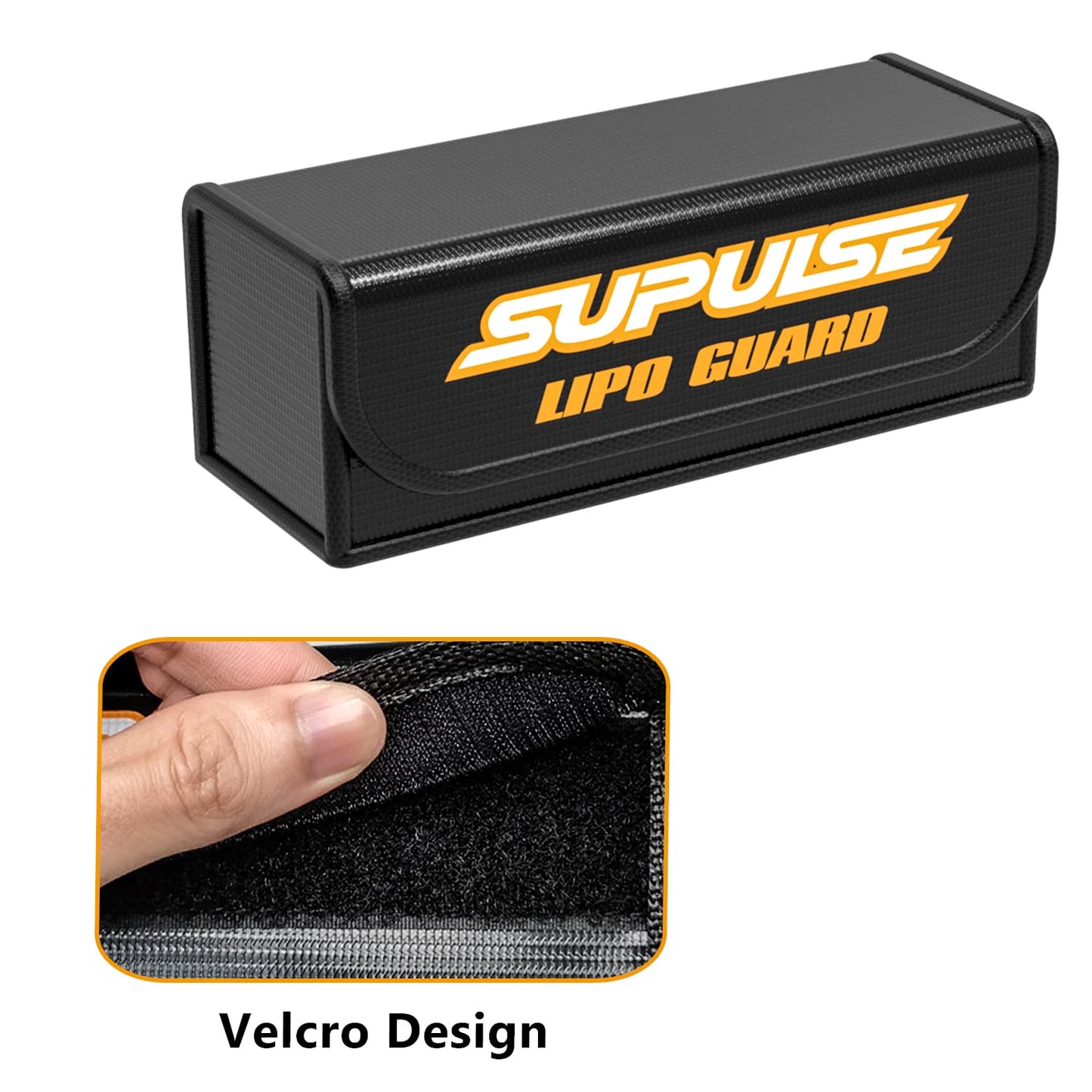 SUPULSE Lipo Safe Bag Fireproof Explosionproof Bag Lipo Battery Bag Lipo Battery Storage Guard Safe for Charge & Storage(2 pcs)