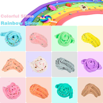 Daqushain Butter Slime Kit - 64 Pack, Super Soft & Scented, Non-Sticky DIY Putty Toys for Kids Aged 6-12, Multi-colored