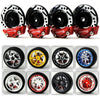 Hobbysoul 4pcs RC Brake Disc Caliper 12mm Hub for 1/10 Racing Car, Metal, Black/Red/Silver, Model HS523523RE-4,