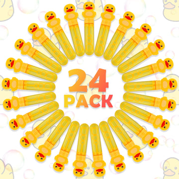 Bubbles For Kids Rubber Duck Toy Party Favors 24 Pcs Outdoor Bubble Wands Birthday Party Gift Bath Toy Rubber Duck Pool Toy Rubber Duck