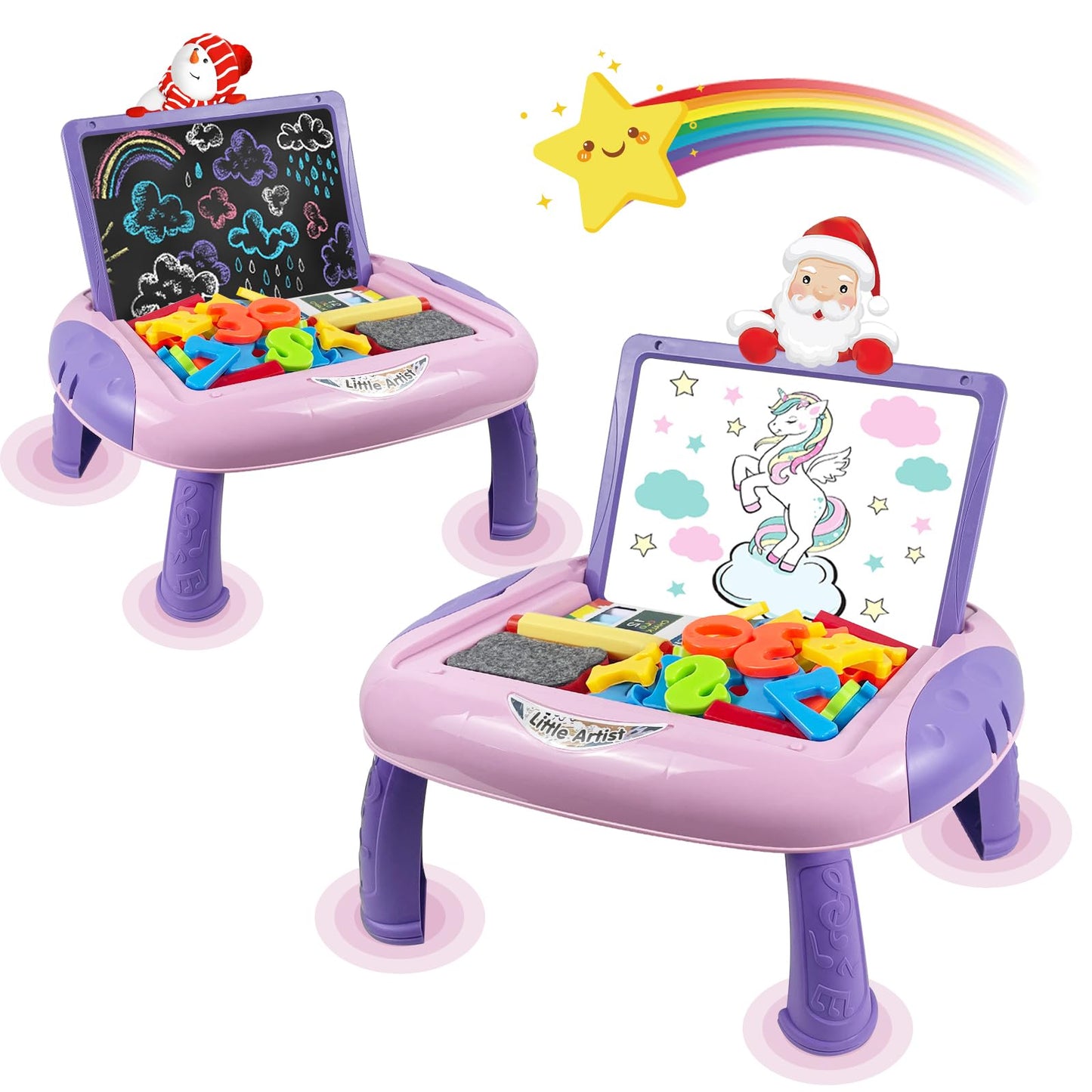 Cokzer Toys For 1-3 Year Old Girls, Toddler Girl Toys With Magnetic Letters And Numbers, Learning And Educational Toys For 1 2 3