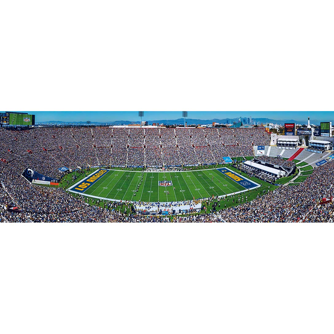 MasterPieces 1000 Piece Sports Jigsaw Puzzle - NFL Los Angeles Rams Center View Panoramic - 13x39