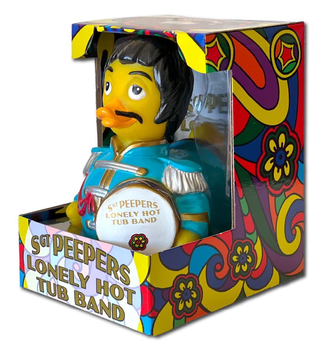 Celebriducks - Sgt Sargeant Peepers Lonely Hot Tub Band - Floating Rubber Ducks - Collectible Bath Toy Gift For Kids & Adults Of All Ages