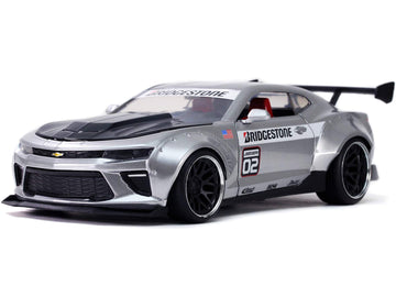 Jada Toys Bigtime Muscle 1:24 2016 Chevy Camaro Ss Widebody Die-Cast Car Silver, Toys For Kids And Adults
