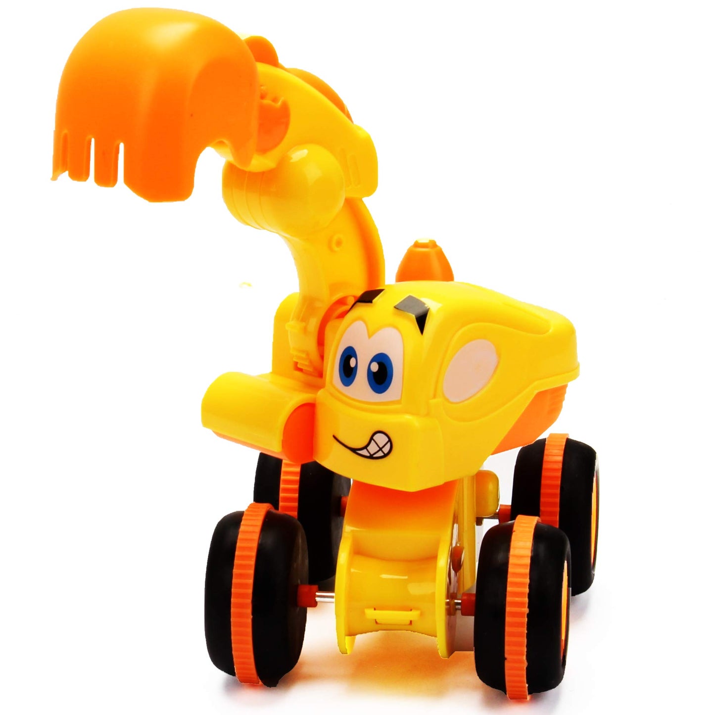 Toys for a 2 Year Old Boy - 3 Friction Powered Trucks for 2+ Year Old Boys, Push & Go Cars Cartoon Construction Vehicle Set - To