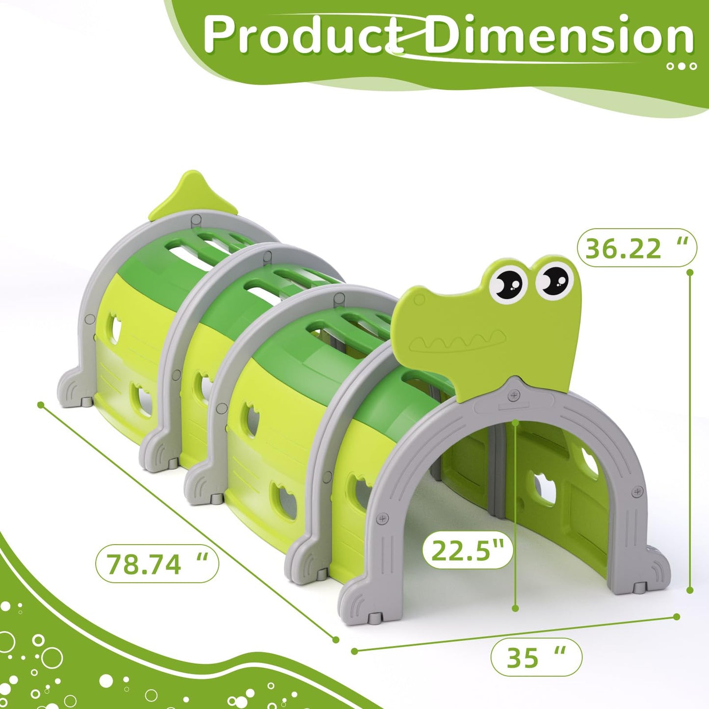 Glaf Tunnel Toys For Toddlers Climb And Crawl Baby Tunnels Play Tunnel For Kids 3-6 Years Old Indoor & Outdoor Toddler Play Equi