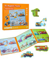 Magnetic Puzzles For Toddlers 3-5, Travel Puzzles For Kids Ages 1-3, Engineering Vehicle Wooden Jigsaw Puzzles Book For Kids 2-4