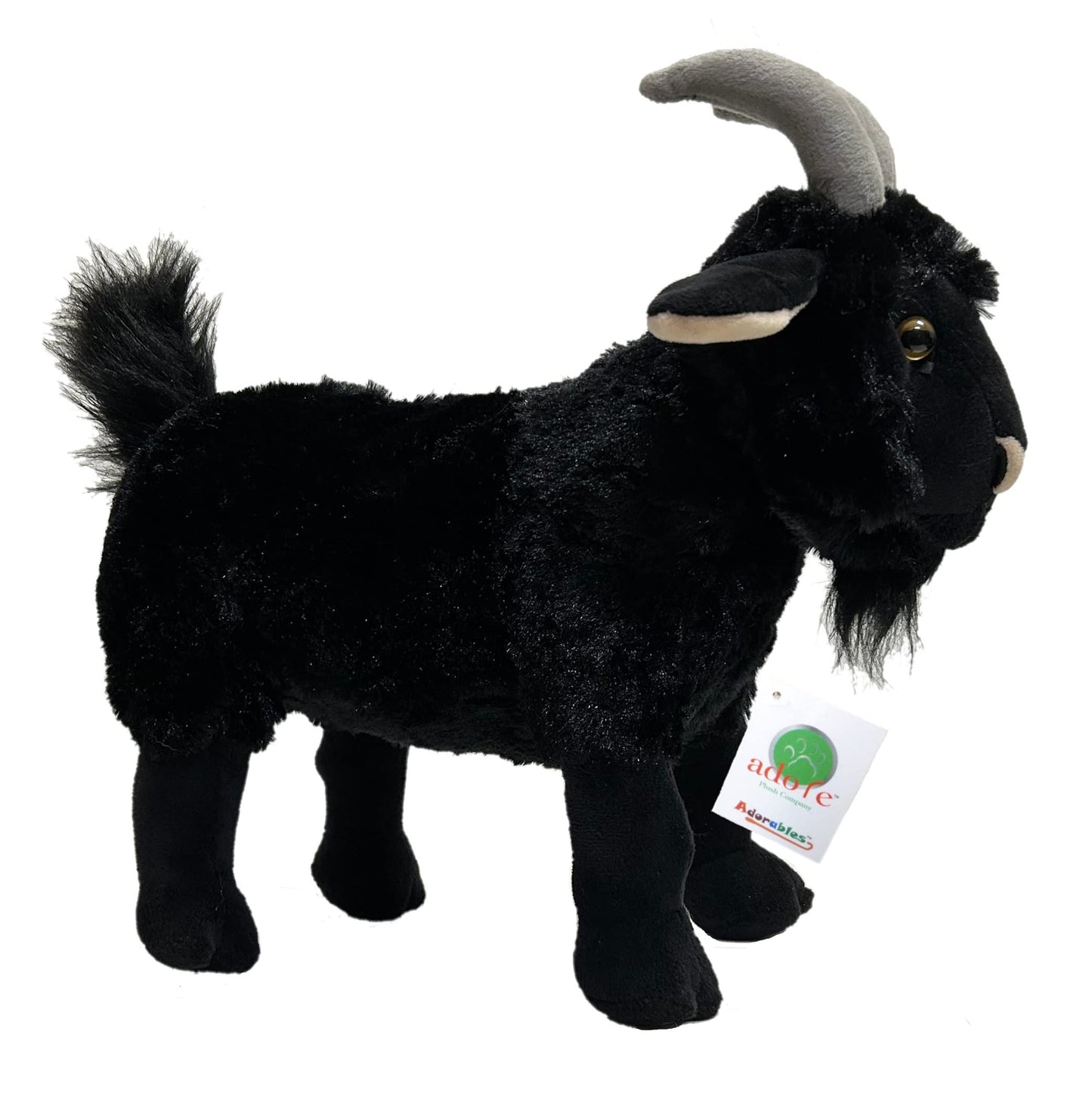 Adore 15'' Renegade The Black Goat Plush Stuffed Animal Toy