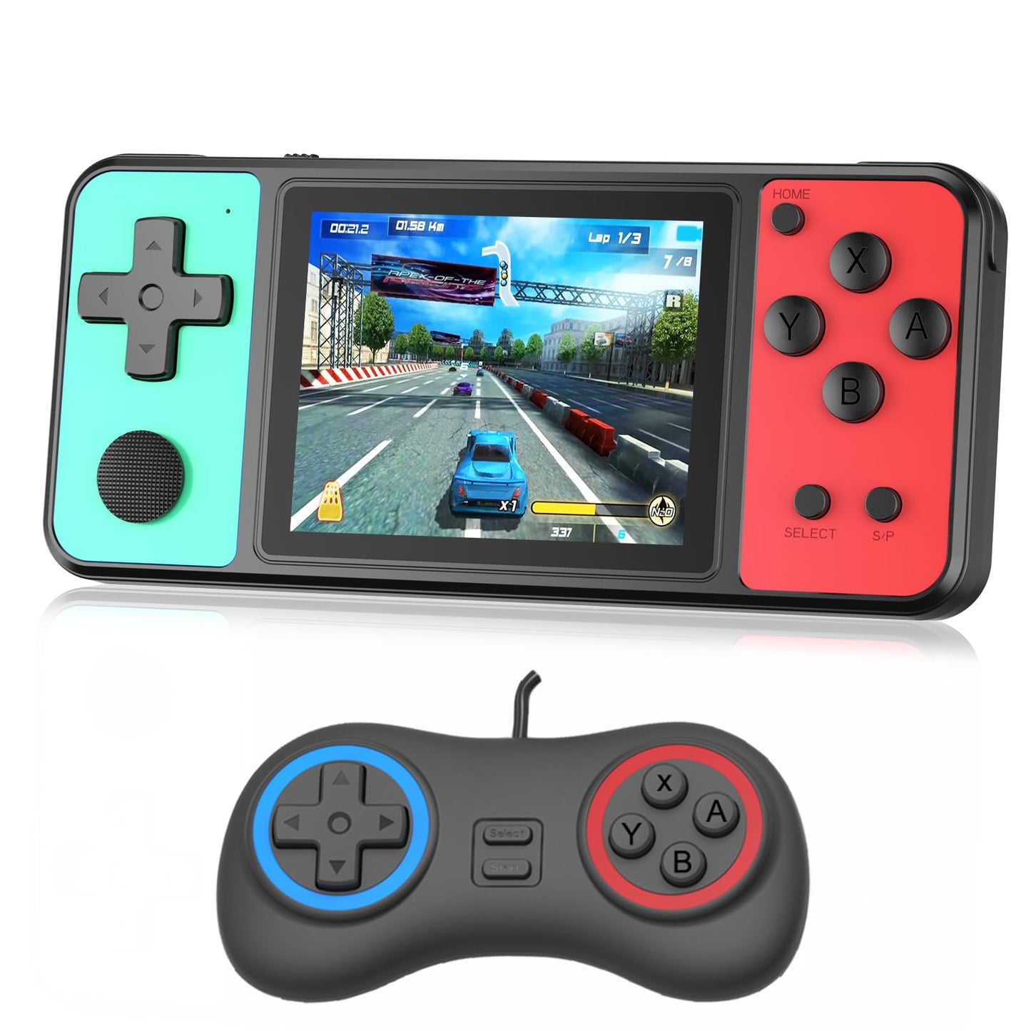 Beico Handheld Game For Kids Adults 3.0'' Large Screen Built In 270 Classic Retro Video Games Seniors Electronic Games Player Bi
