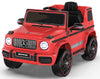 Anpabo Licensed Mercedes-Benz G63 Car For Kids, 12V Ride On Car W/Parent Remote Control, Low Battery Voice Prompt, Led Headlight, Music Player & Horn, Soft Start, Kids Electric Vehicle, Red
