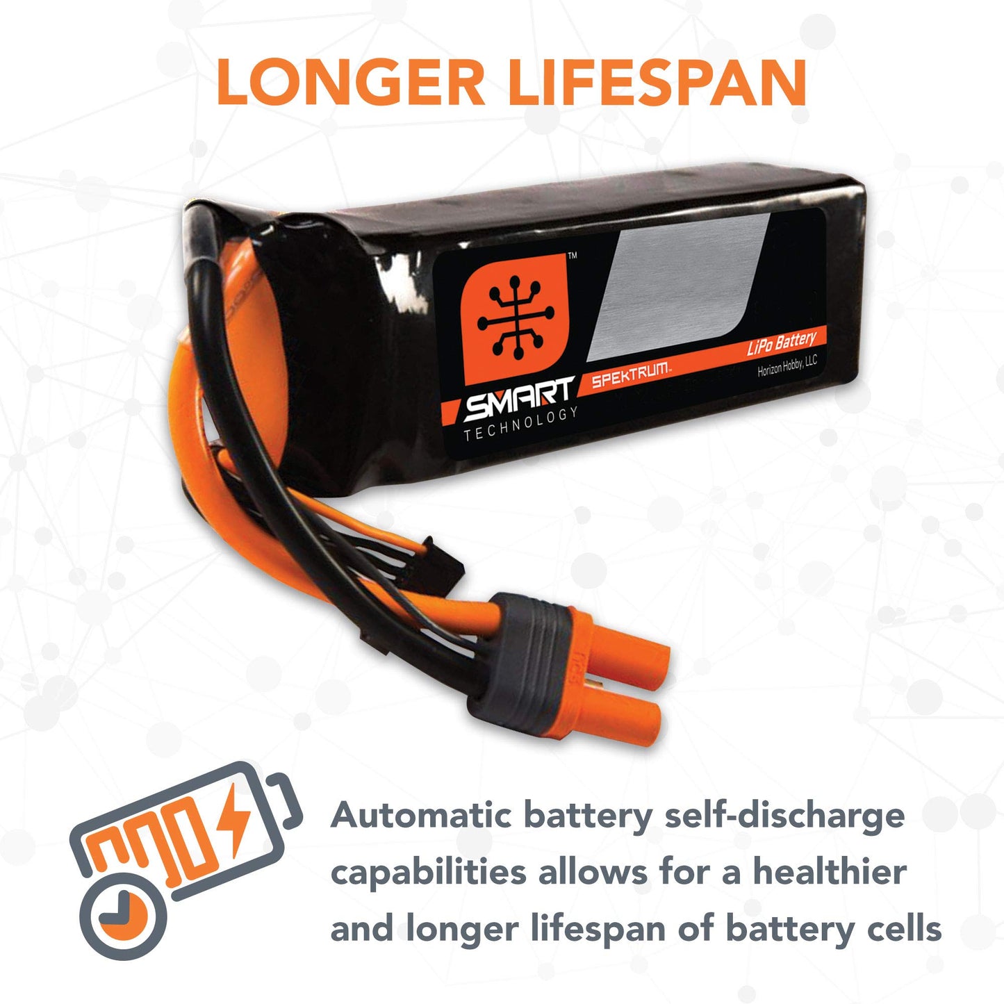 Spektrum 11.1V 2200mAh 3S 50C Smart LiPo Battery: IC3, SPMX22003S50