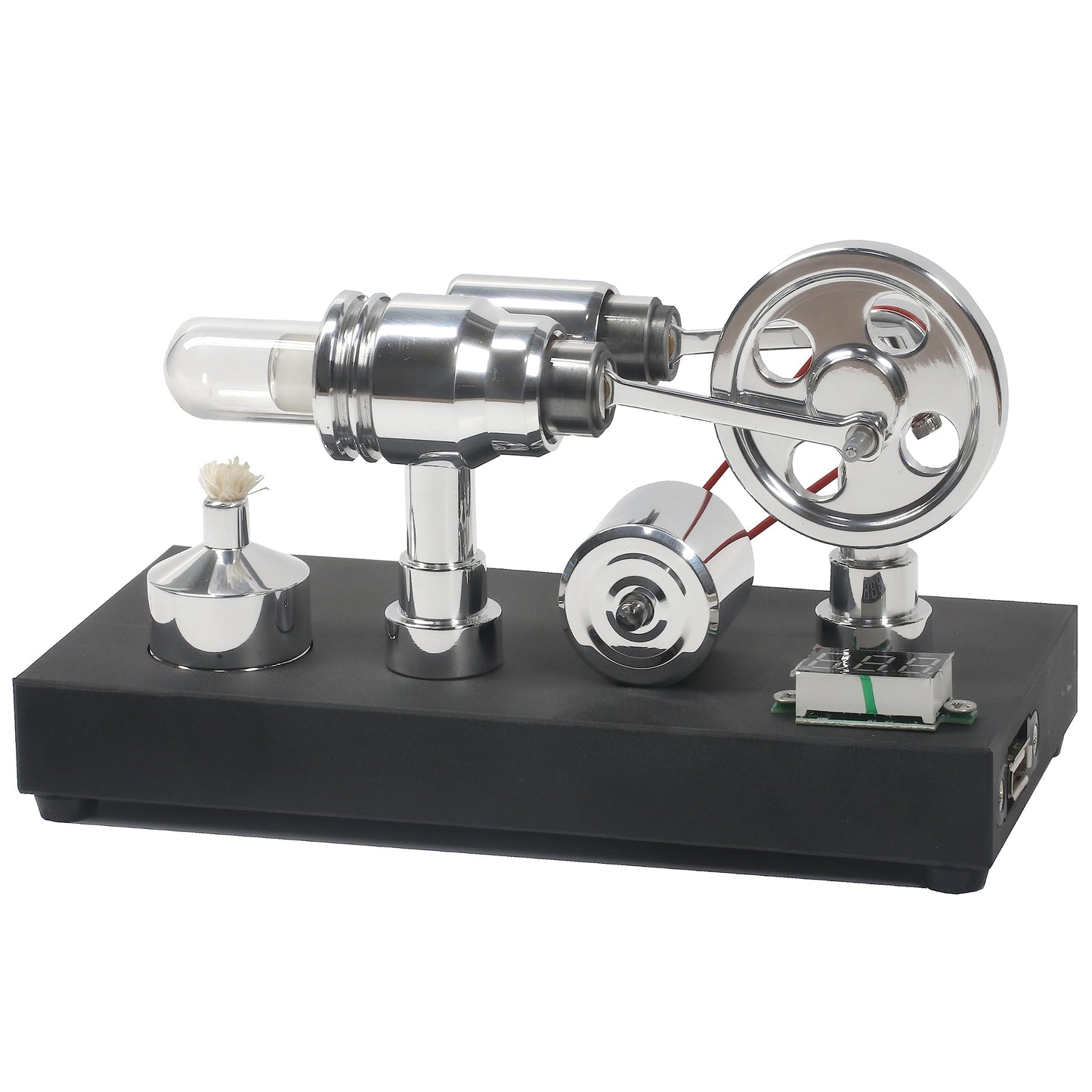 Sunnytech Hot Air Stirling Engine Motor Electricity Generator Educational Colorful Led Sc (Sc011)