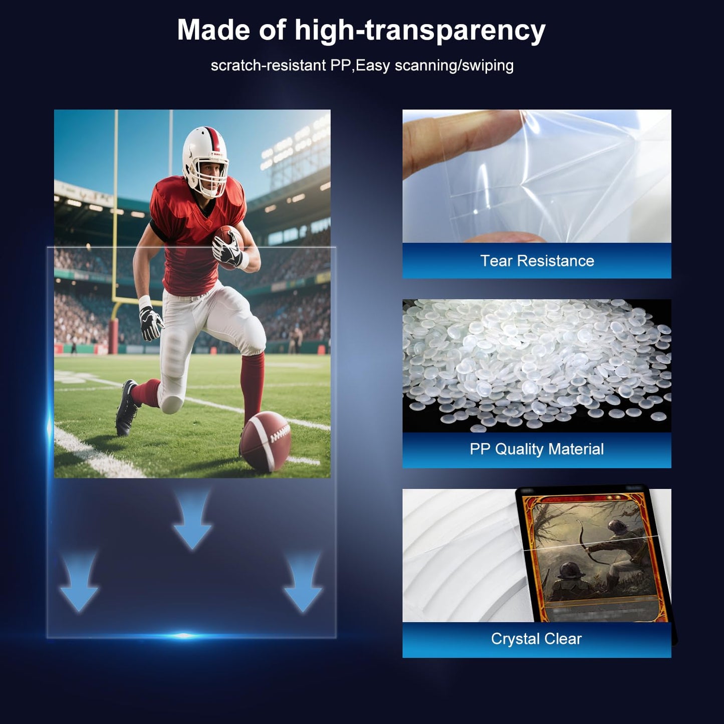 3000 Counts Soft Inner Sleeves For Trading Cards,Clear Perfect Fit Protector For Tcg,And Sports Collectibles (Basketball, Baseba