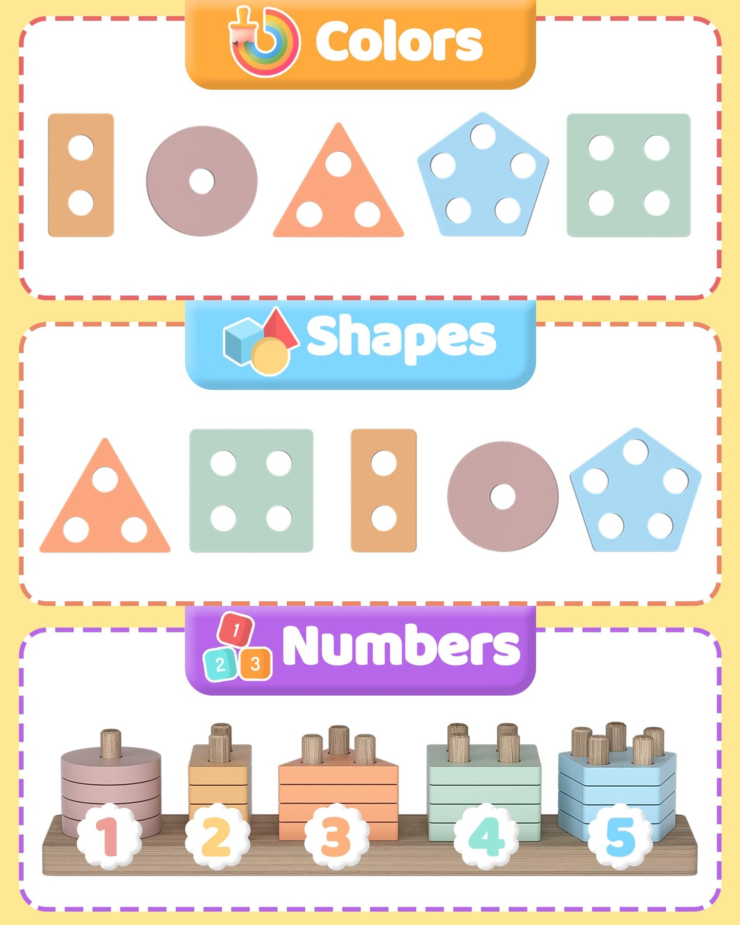 Montessori Toys For 1 2 Year Old Girl Boy, Toddler Toys Age 1-2, 1 2 Year Old Girl Boy Birthday Gifts, Education Toddler Puzzles