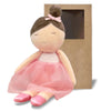 FLUFFYFUN Baby Doll Plush Ballerina Doll, 13.7" Soft Pink Polyester, Model DG01