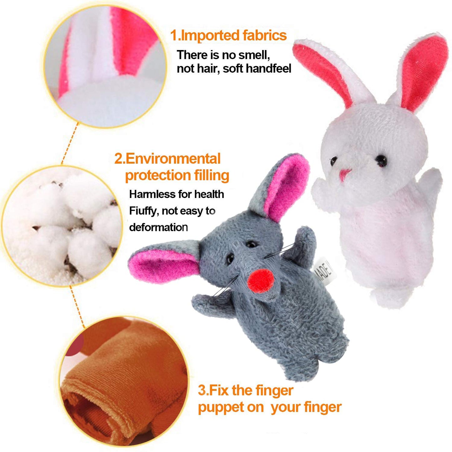 Easter Eggs With Mini Animal Finger Puppets Plush Toys, Kids Easter Basket Stuffers Party Favor School Classroom Rewards, Easter Egg Hunt Filler 12 Pack
