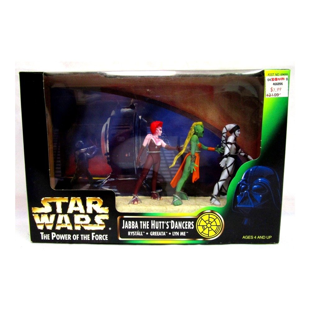 Star Wars Power Of The Jedi Jabba The Hutt'S Dancers (Rystall, Greeata, And Lyn Me) 3.75 Inches