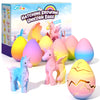 Coodoo Unicorn Hatching Rainbow Eggs 6 Pack - Large Foam Craft Kits for Kids 3+ Years - Perfect Birthday & Easter Gifts