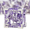 Aruohha Hollow Dnd Dice Set Silver Purple 5-Headed Dragons D And D Dice With Gift Box, Role Playing Games Rpg 7Pcs Dungeons Meta
