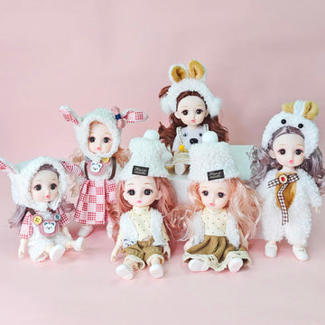 Sufeasdf 6 Pcs 6 Inch Princess Girl Mini Cute Dolls, Sister Small Princess Dolls, Miniature Dolls Little Girl For 3+ Year Old Gi