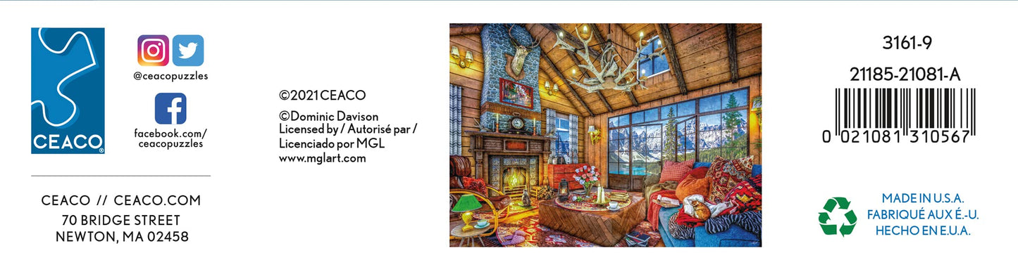 Ceaco - Rustic Lodge - Log Cabin Retreat - 1000 Piece Jigsaw Puzzle