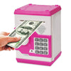 Adevena Electronic Piggy Bank, Mini Atm Password Money Bank Cash Coins Saving Box For Kids, Cartoon Safe Bank Box Perfect Toy Gifts For Boys Girls (White Pink)