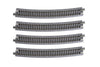 Kato USA Model Train Products Unitrack, 718mm (28 1/4'') Radius 15-Degree Curve Track (4-Piece)