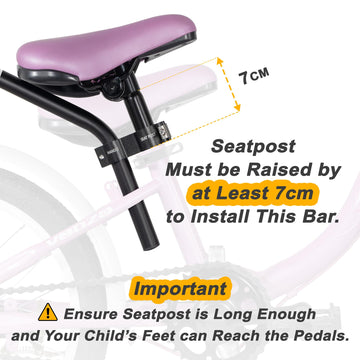 Cyclingdeal Bike Bicycle Children Kids Training Handle - Balance Buddy - For 22.2Mm To 28.6Mm Seatpost - Two-Hand Holding