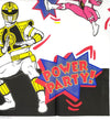 MIGHTY MORPHIN POWER RANGERS Party Decoration Paper Table Cover 54 x 89 1/2 (Officially Licensed Dated 1995)
