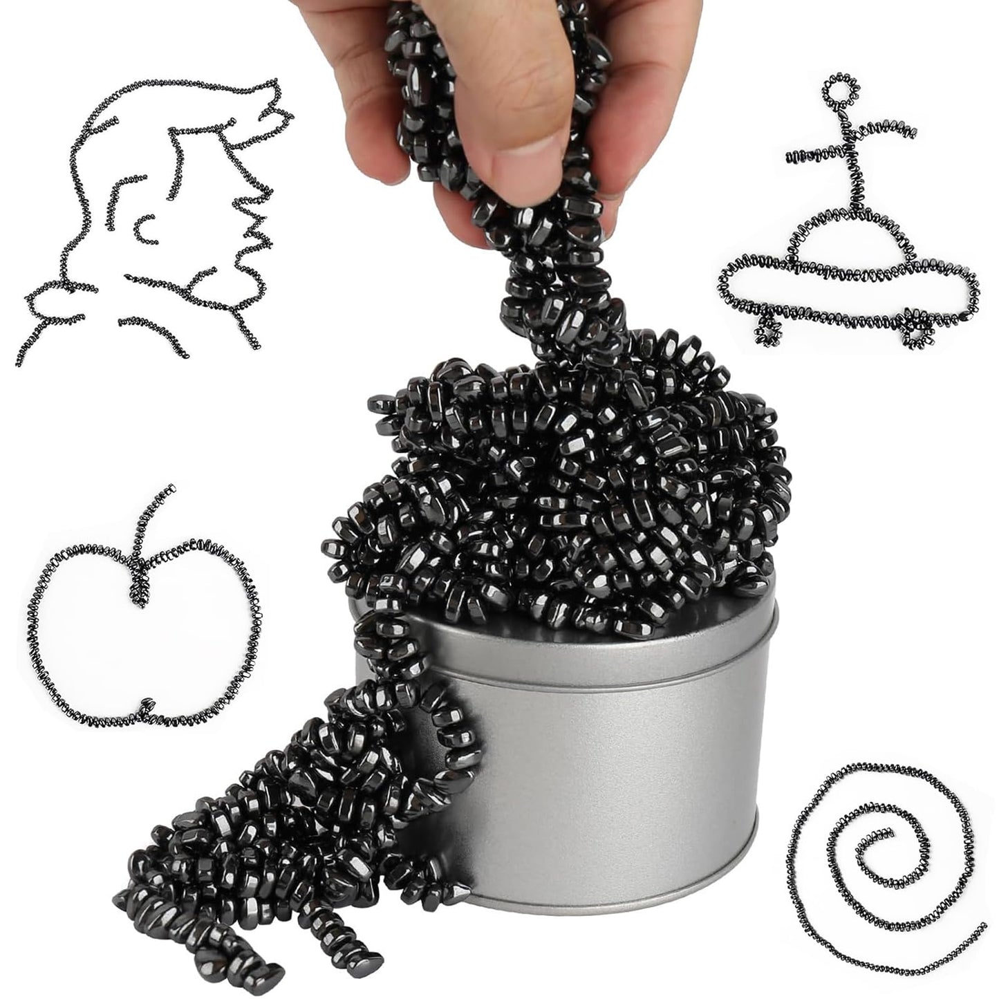 1000Pcs Magnet Balls, Fidget Toys Adults ,Ferrite Magnetic Putty Sensory Toys, Desk Fidgets Toys For Office Stress/Anxiety Relie