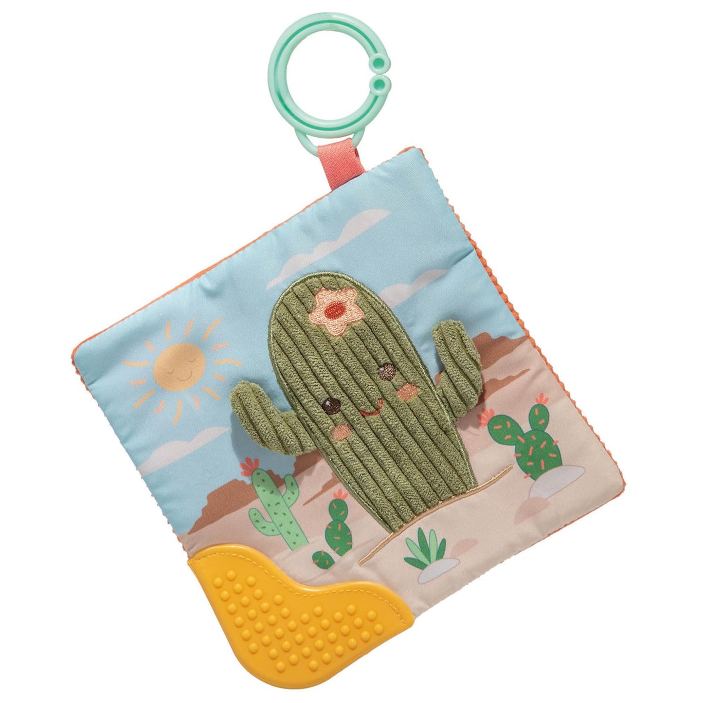 Sweet Soothie Crinkle Teether Toy With Baby Paper And Squeaker, 6 X 6-Inches, Cactus