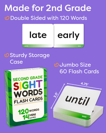 Sight Words Flash Cards Kindergarten - 120 High Frequency Words From Dolch'S And Fry'S Sight Word List For Ages 7-8 Years