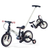 JMMD Toddler Bike - 6 in 1 Push Bike with Training Wheels, Aluminium Alloy, Large, Pink, Model S900-PINK, for Kids 18-60 Months