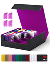 Uaono Card Storage Box For Trading Cards, 2400+ Mtg Commander Deck Box With 24Pcs Colorful Divider, Card Case Fits For Magic Tcg