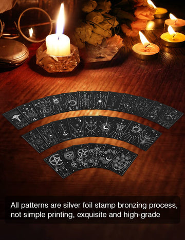Wjpc Silver Foil Tarot Cards With Guide Book Set&Gift Box For Beginner& Expert. Original Design Tarot Decks, Tarot Cards Decks