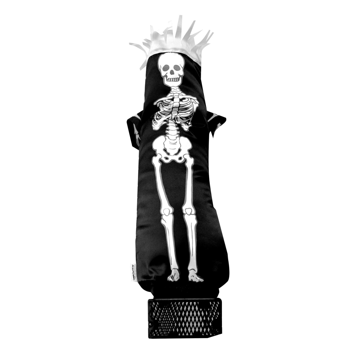 Lookourway Air Dancers Mini Inflatable Tube Man Set - 29' Wacky Waving Inflatable Tube Guy With Blower For Desktop Advertising - Halloween Skeleton
