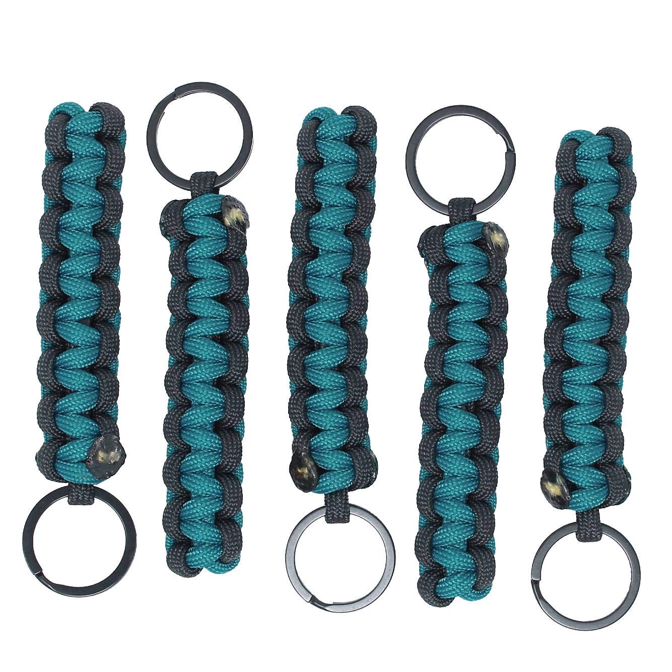 BubbasGarageTv - Large Heavy Duty Paracord Zipper Pulls (Teal)