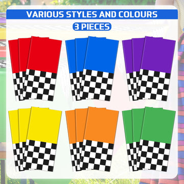 Irenare Car Birthday Party Supplies Racing Party Decorations Road Tablecloth Racetrack Table Runner Table Covers For Kids Boy Car Theme Birthday Party, 54 X 108 Inch (Mix Colors,6 Sheets)