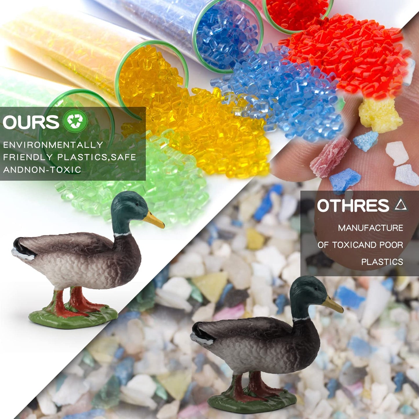 Lc Joycre Mallard Duck Figurines Plastic Duck Toy For Kids Farm Animal Figurines Toy For Toddlers Teaching Tools Educational Gif