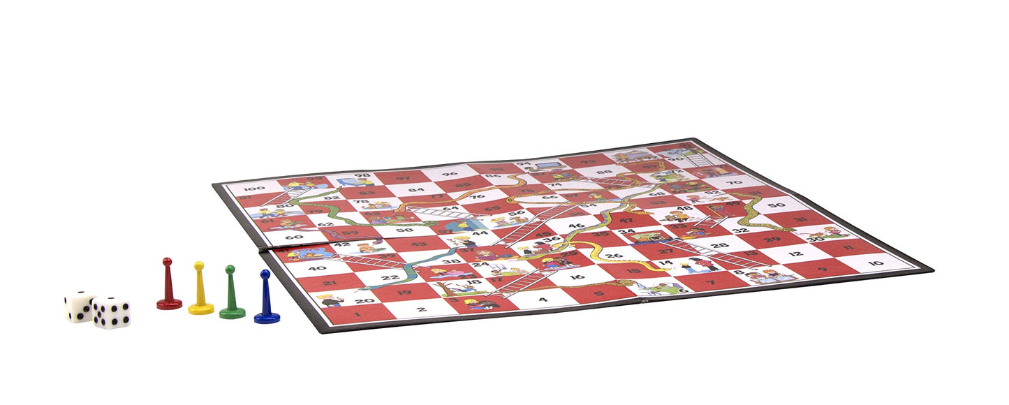 Pressman Snakes & Ladders Game, 2-4 Players, Ages 4 & Up, 5'
